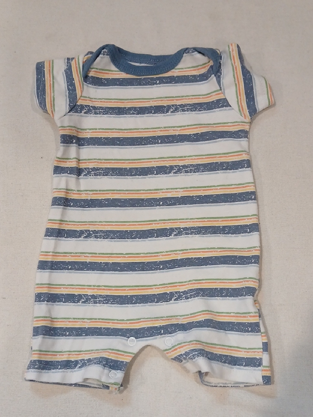 Striped Blue & White Baby One-Piece Bodysuit
